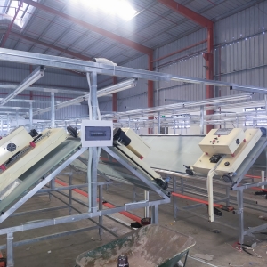 Máy sấy chạy bàn in lụa nghiêng hình nón