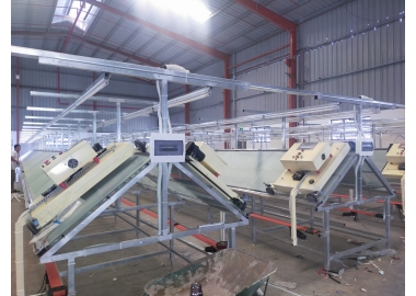 Máy sấy chạy bàn in lụa nghiêng hình nón