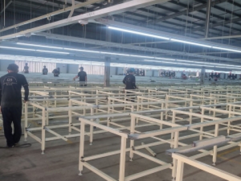 Thi công xưởng in lụa công ty Phú Long -Bến Cát-Bình Dương